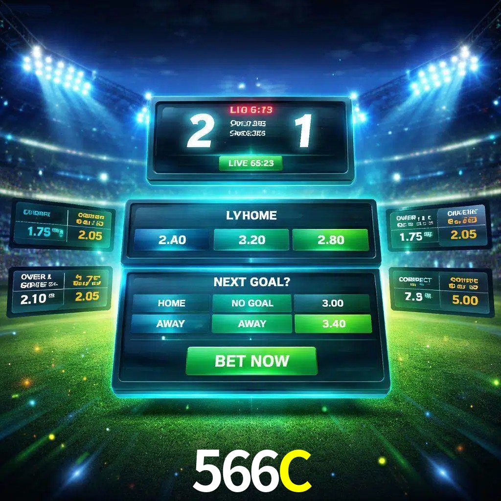 Vista de apuestas en vivo 566C durante un partido en curso